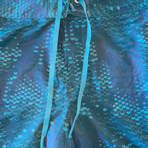 Men's Under Armour Swim Trunks Turquoise Blue Board Shorts - Picture 3 of 8